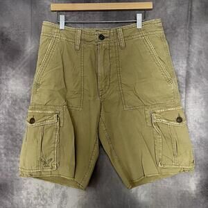 VTG Y2K American‎ Eagle Shorts Men Size 32 Khaki Cargo Classic Distressed